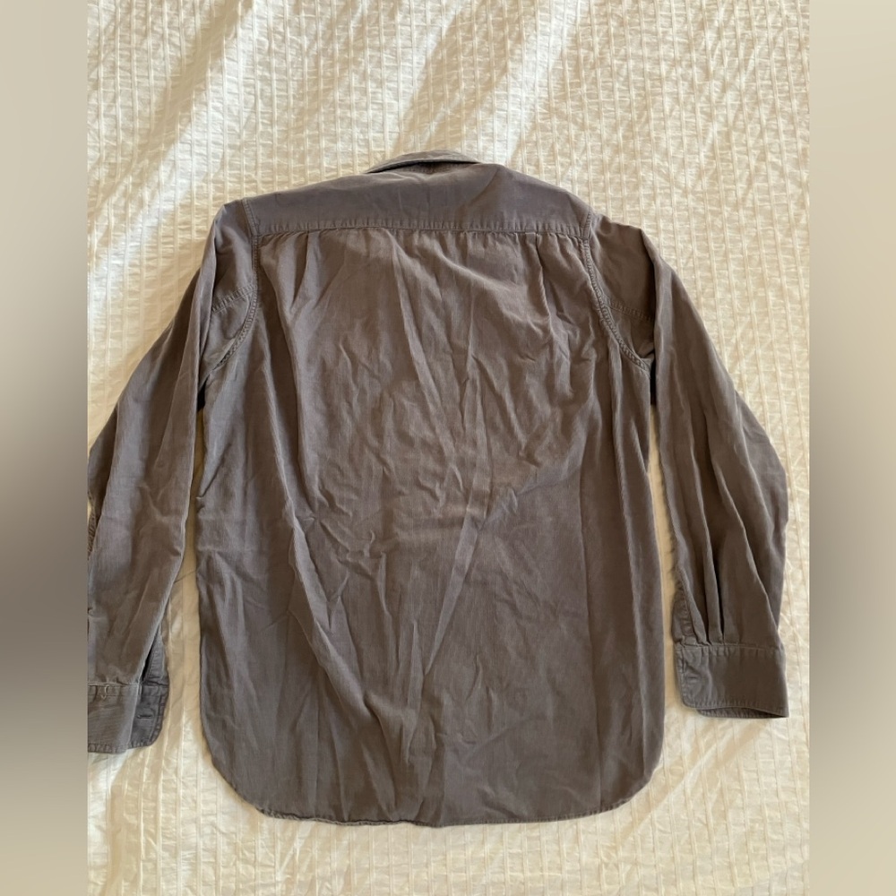 Jack Spade Men's Long Sleeve grey corduroy Shirt Size medium
